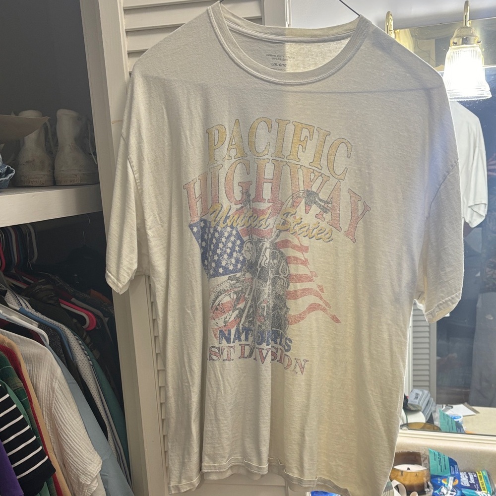 Urban Outfitters Cream Graphic Tee